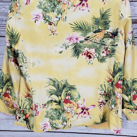 Nancy Bolen City Girl Women's Silk Birds of Paradise Blazer Jacket Size Small - Picture 16 of 16